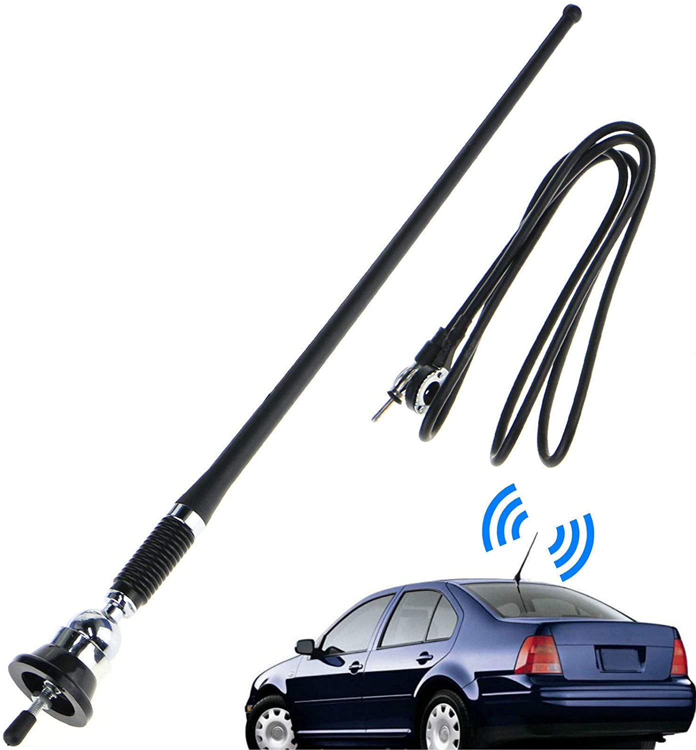 Antena de radio de coche, antena de coche universal Fm Am